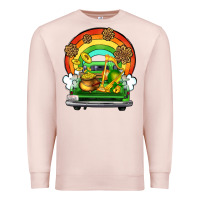 Pale Pink St. Patrick's Day truck Premium Sweatshirt - OliviaCreatesArt