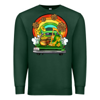 Sports Green St. Patrick's Day truck Premium Sweatshirt - OliviaCreatesArt