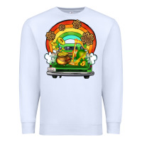 White St. Patrick's Day truck Premium Sweatshirt - OliviaCreatesArt