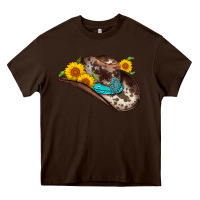 Chocolate Brown cowboy hat Heavy Core Tee - AdoDesignShop