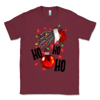 Burgundy Ho ho ho skeleton Classic Tee - NancyCooperArtShop