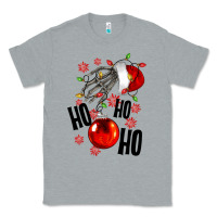 Heather Grey Ho ho ho skeleton Classic Tee - NancyCooperArtShop