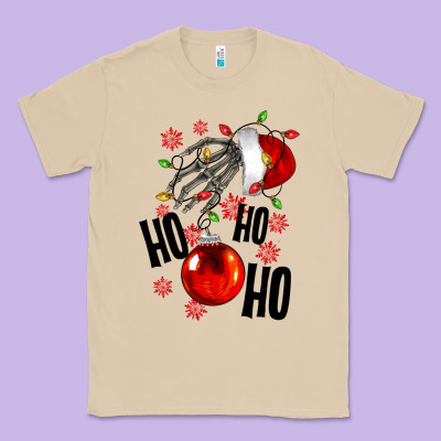 Ho Ho Ho Skeleton Classic Tee Designed By Nancycooperartshop