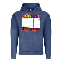 Vintage Denim crayons add your text Vintage Hoodie - NancyCooperArtShop