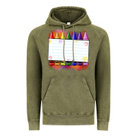Vintage Olive crayons add your text Vintage Hoodie - NancyCooperArtShop