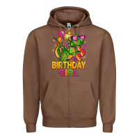 Chestnut 2rd birthday girl t rex pink Zipper Hoodie - CowGirlArtShop