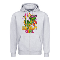 2rd Birthday Girl T Rex Pink Zipper Hoodie | Teevron