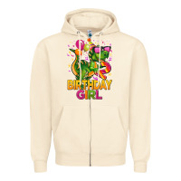 Sandshell 2rd birthday girl t rex pink Zipper Hoodie - CowGirlArtShop