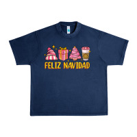 Navy feliz navidad Urban Heavy Tee - MaliasSmallBusiness