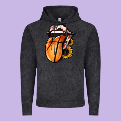 Basketball Tongue Vintage Hoodie Designed By Jasminsmagicworld