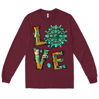 Burgundy love with gemstone Long Sleeve Tee - Artiststas