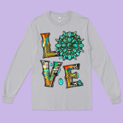 Love With Gemstone Long Sleeve Tee Designed By Artiststas
