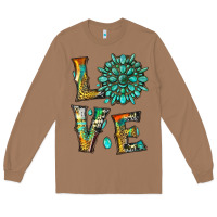 Toasted Coconut love with gemstone Long Sleeve Tee - Artiststas