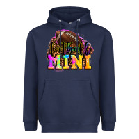 Navy football mini Heavyweight Hoodie - OliviaCreatesArt