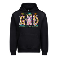 Black With God All Things Are Possible Easter Day Urban Hoodie - CowhideDigitalArt