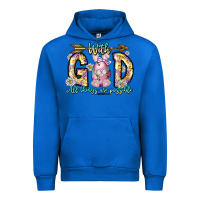 Cobalt With God All Things Are Possible Easter Day Urban Hoodie - CowhideDigitalArt