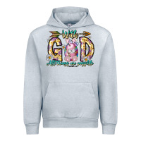 Heather Grey With God All Things Are Possible Easter Day Urban Hoodie - CowhideDigitalArt