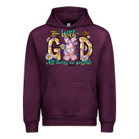 Mauve Wine With God All Things Are Possible Easter Day Urban Hoodie - CowhideDigitalArt