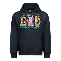 Navy With God All Things Are Possible Easter Day Urban Hoodie - CowhideDigitalArt