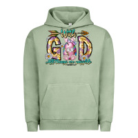 Pigment Oil Green With God All Things Are Possible Easter Day Urban Hoodie - CowhideDigitalArt
