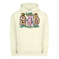 Pigment Pistachio With God All Things Are Possible Easter Day Urban Hoodie - CowhideDigitalArt