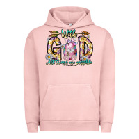 Pigment Salmon With God All Things Are Possible Easter Day Urban Hoodie - CowhideDigitalArt