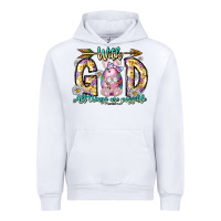 White With God All Things Are Possible Easter Day Urban Hoodie - CowhideDigitalArt