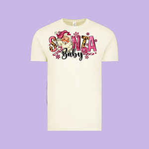 Santa Baby Pink Christmas Vintage Tee Designed By Maliassmallbusiness