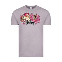 Vintage Zinc Santa Baby Pink Christmas Vintage Tee - MaliasSmallBusiness