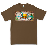 Cacao western howdy cowboy horse sunset weapon cactus leopard  license plate Premium Tee - BarkalooDesign