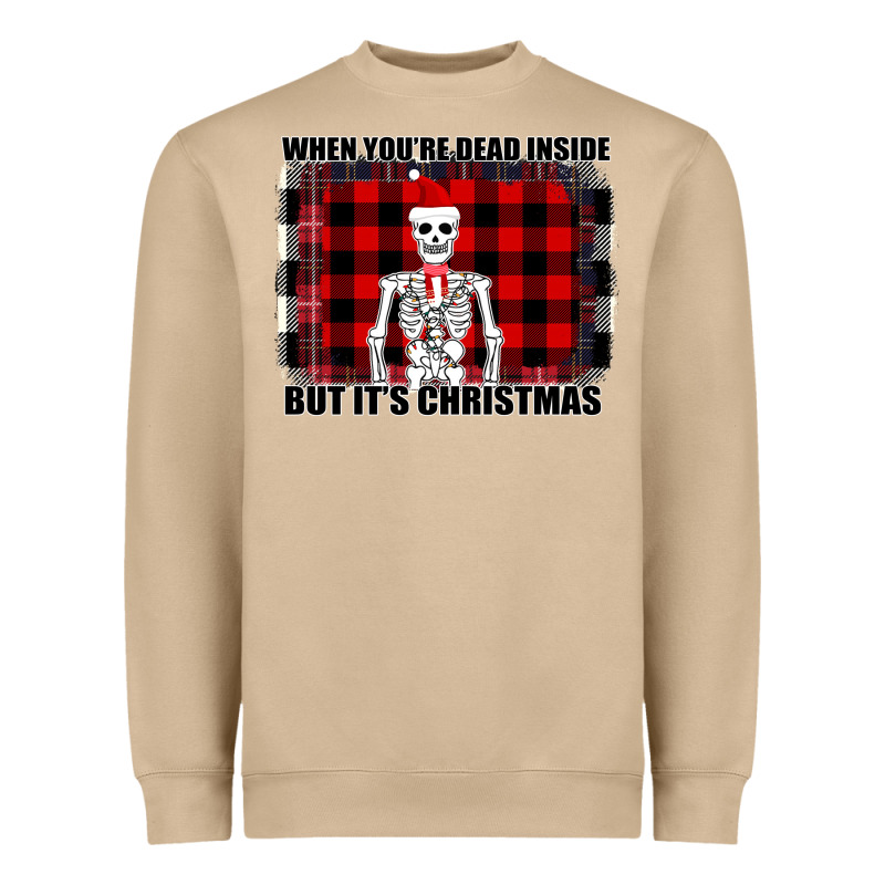 When You Re Dead Inside But It Christmas Skeleton Heavyweight Sweatshirt by Bettercallsaul | Teevron