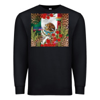 Black Mexico flag Premium Sweatshirt - FaDigitalArtStudio