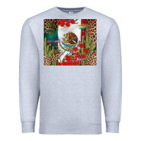 Heather Grey Mexico flag Premium Sweatshirt - FaDigitalArtStudio