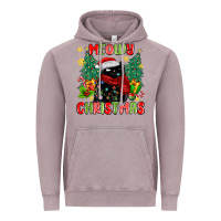 Vintage Zinc meowy christmas black cat Vintage Hoodie - MaliasSmallBusiness