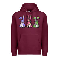 Burgundy Easter bunnies Premium Hoodie - CowGirlArtShop
