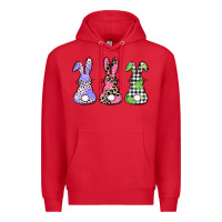 Red Easter bunnies Premium Hoodie - CowGirlArtShop