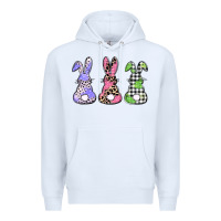 White Easter bunnies Premium Hoodie - CowGirlArtShop
