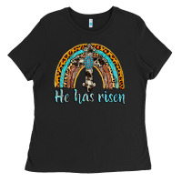 Black he has risen rainbow Ladies Tee - AdoDesignShop