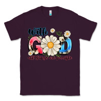 Plum With God All Things Are Possible Classic Tee - MaliasSmallBusiness