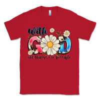 Red With God All Things Are Possible Classic Tee - MaliasSmallBusiness