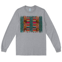 Heather Grey sunflower serape brush stroke Long Sleeve Tee - Artiststas