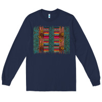 Navy sunflower serape brush stroke Long Sleeve Tee - Artiststas