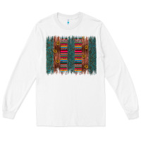 White sunflower serape brush stroke Long Sleeve Tee - Artiststas