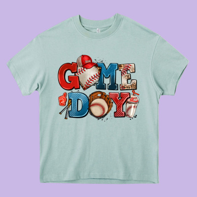 Game Day Baseball Heavy Core Tee Designed By Adodesignshop
