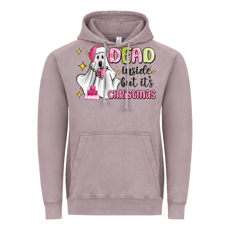 Dead Inside But It's Christmas Vintage Hoodie by MaliasSmallBusiness | Teevron