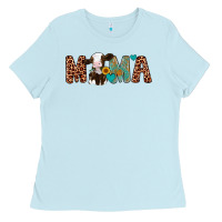 Baby Blue mama holstein cow Ladies Tee - Artiststas