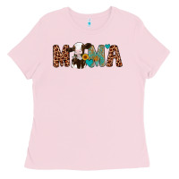 Bubblegum Pink mama holstein cow Ladies Tee - Artiststas