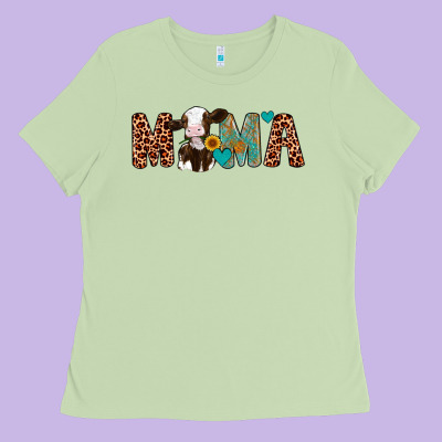 Mama Holstein Cow Ladies Tee Designed By Artiststas