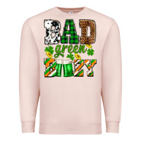 Pale Pink St. Patrick's Bad green boozy Premium Sweatshirt - OliviaCreatesArt