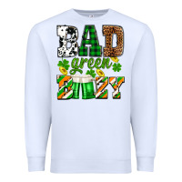 White St. Patrick's Bad green boozy Premium Sweatshirt - OliviaCreatesArt